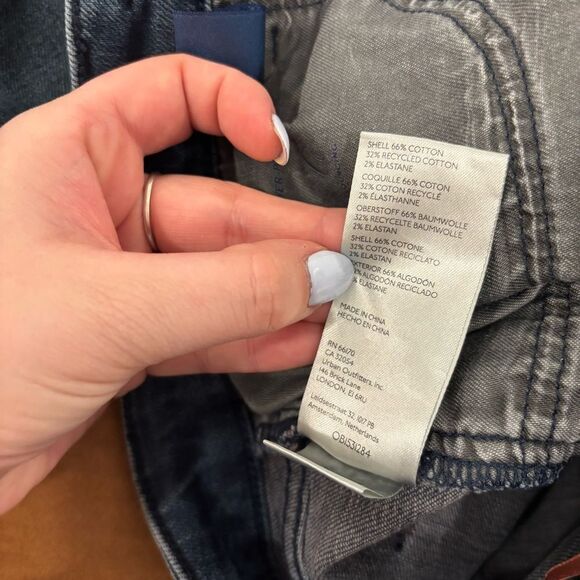 Anthropologie Pilcro Dark Wash Flare Jeans Raw Hem Size 28 - Picture 10 of 12